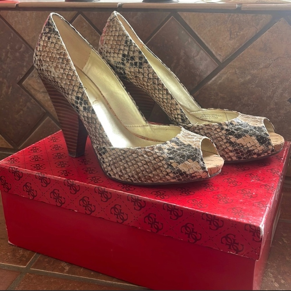 Guess by Marciano Ventura Snakeprint Heels